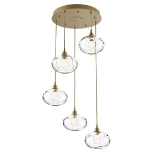 Hammerton Studio - CHB0036-05-GB-OC-C01-E2 - Five Light Pendant - Coppa - Gilded Brass