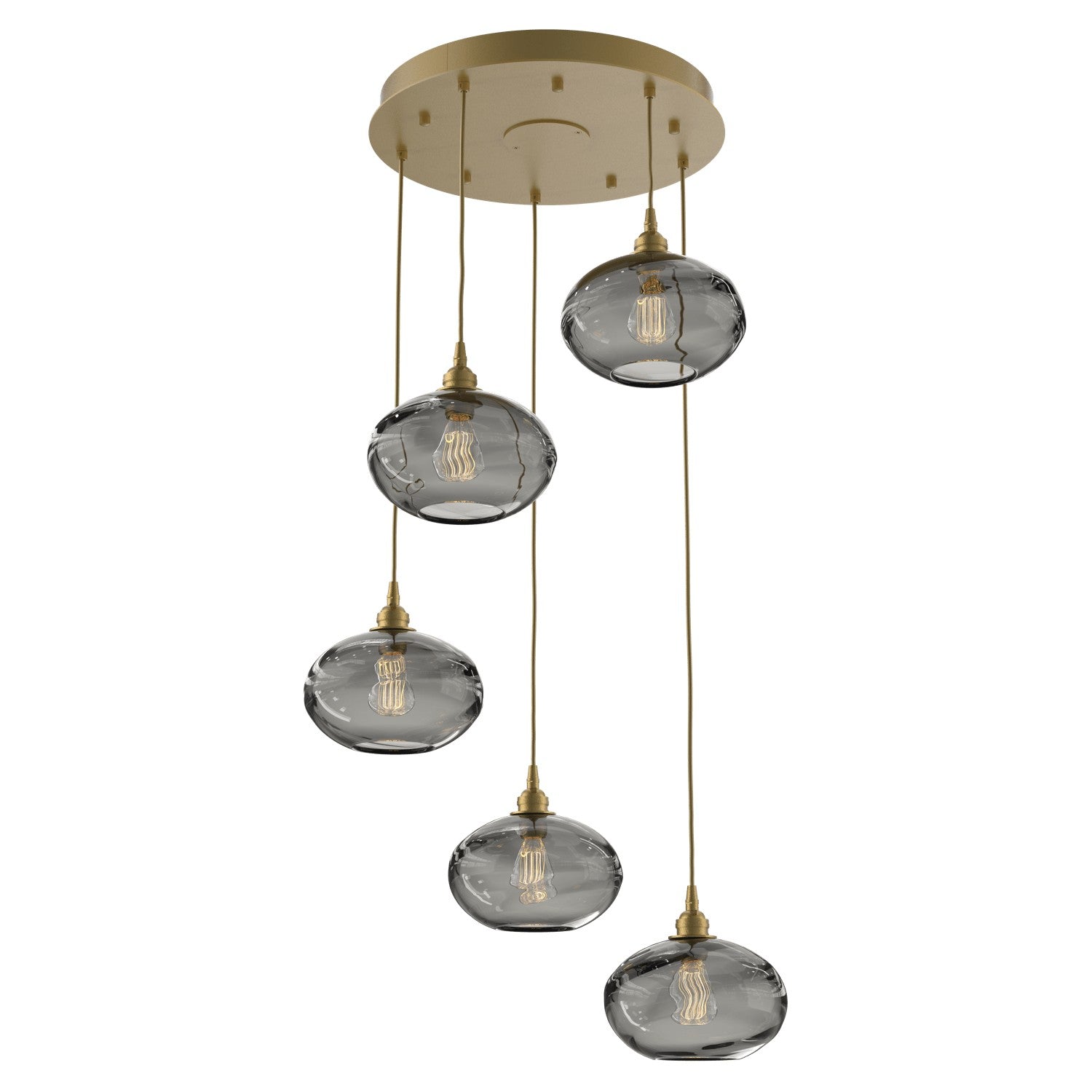 Hammerton Studio - CHB0036-05-GB-OS-C01-E2 - Five Light Pendant - Coppa - Gilded Brass