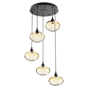 Hammerton Studio - CHB0036-05-MB-OA-C01-E2 - Five Light Pendant - Coppa - Matte Black