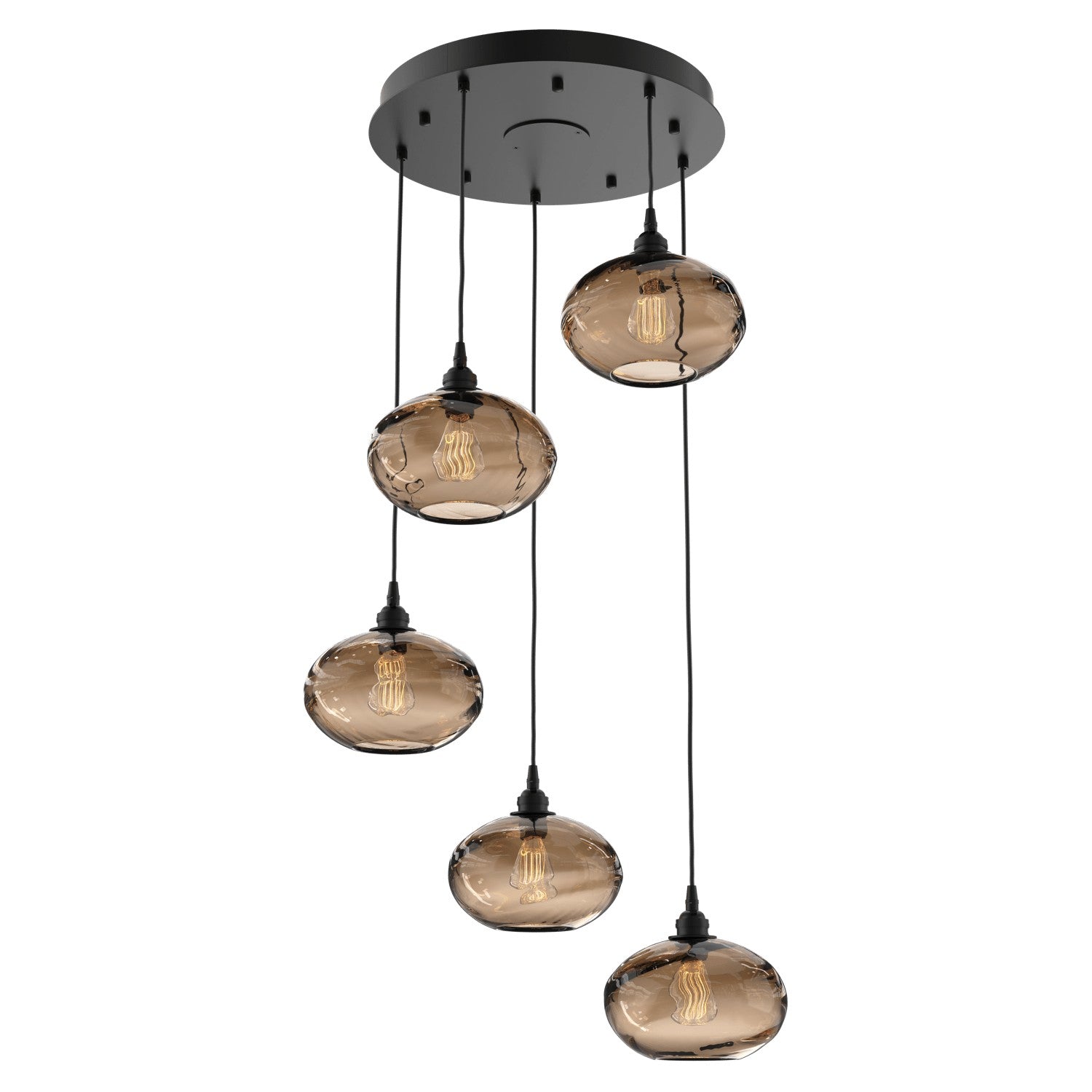 Hammerton Studio - CHB0036-05-MB-OB-C01-E2 - Five Light Pendant - Coppa - Matte Black