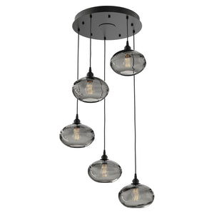 Hammerton Studio - CHB0036-05-MB-OS-C01-E2 - Five Light Pendant - Coppa - Matte Black