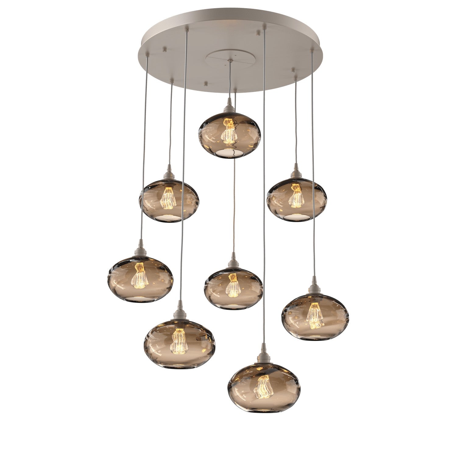 Hammerton Studio - CHB0036-08-BS-OB-C01-E2 - Eight Light Pendant - Coppa - Beige Silver