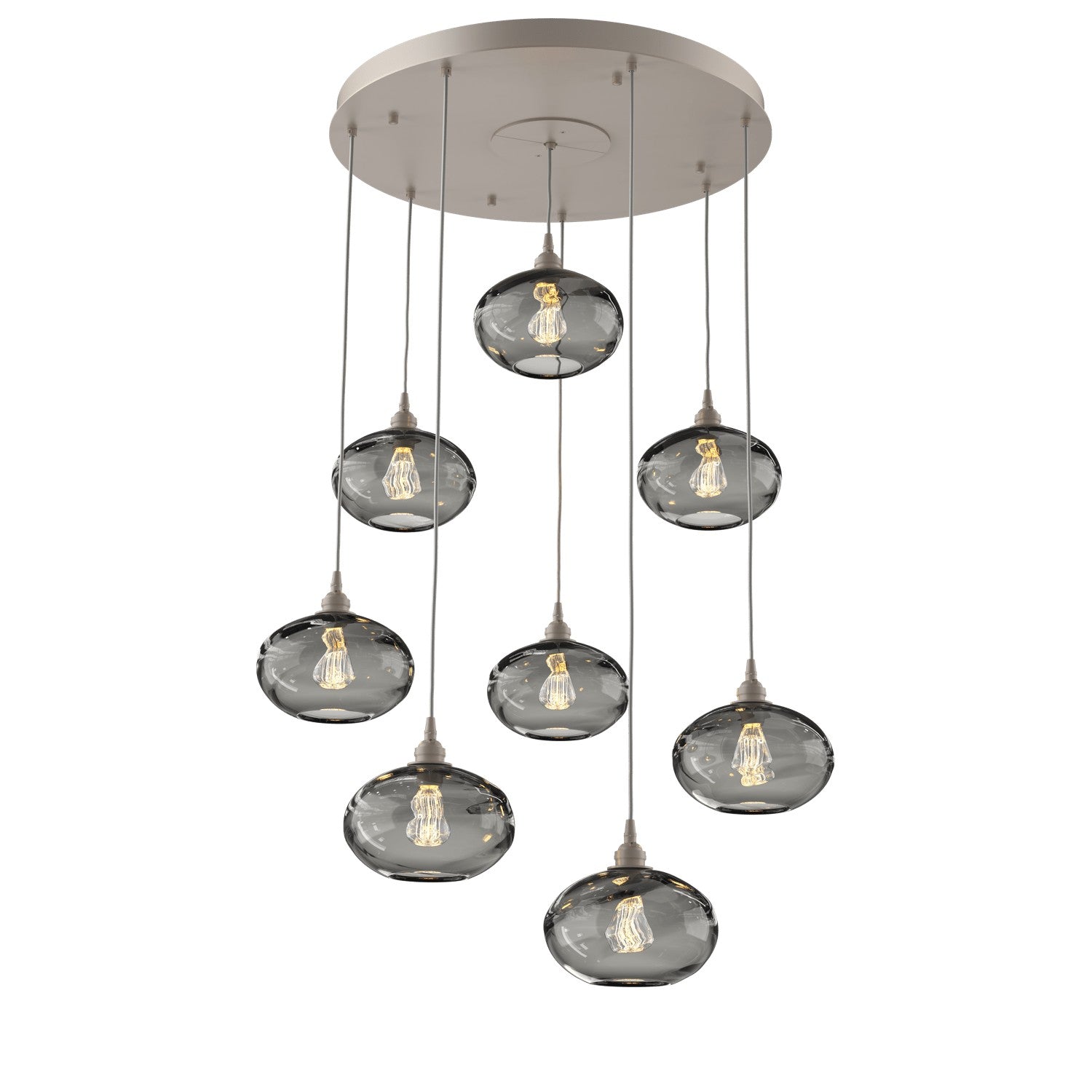 Hammerton Studio - CHB0036-08-BS-OS-C01-E2 - Eight Light Pendant - Coppa - Beige Silver