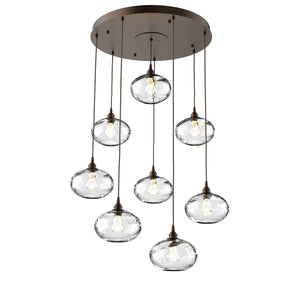 Hammerton Studio - CHB0036-08-FB-OC-C01-E2 - Eight Light Pendant - Coppa - Flat Bronze