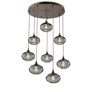 Hammerton Studio - CHB0036-08-FB-OS-C01-E2 - Eight Light Pendant - Coppa - Flat Bronze