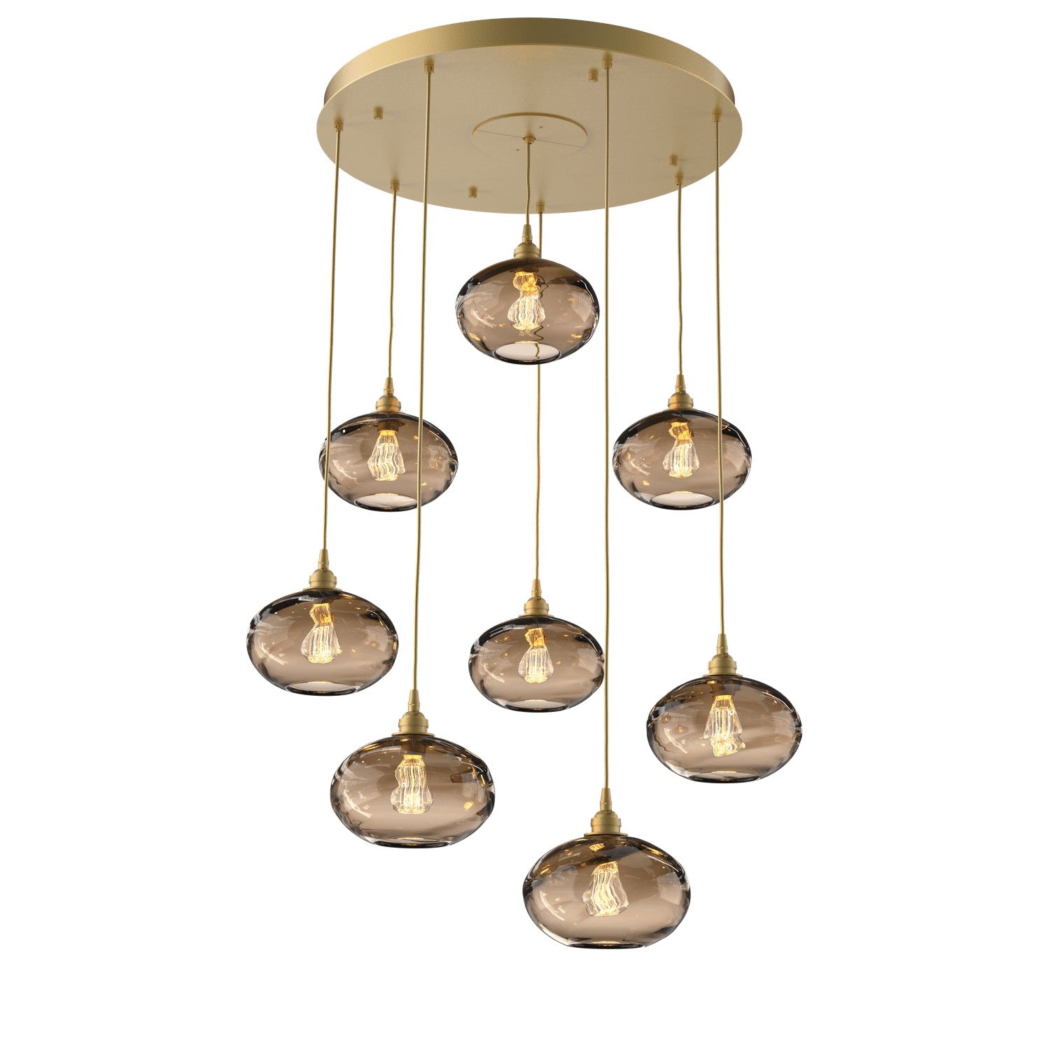 Hammerton Studio - CHB0036-08-GB-OB-C01-E2 - Eight Light Pendant - Coppa - Gilded Brass