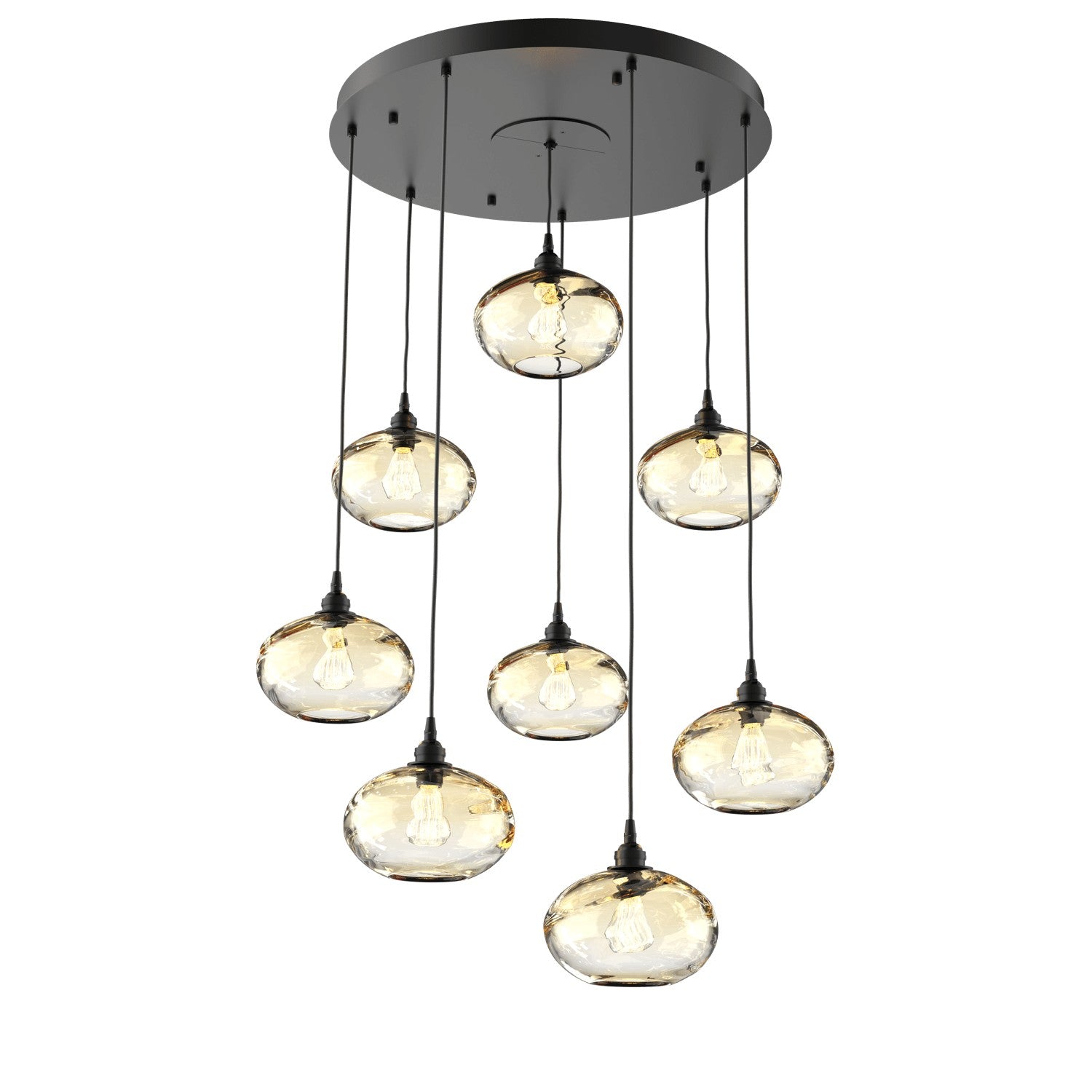 Hammerton Studio - CHB0036-08-MB-OA-C01-E2 - Eight Light Pendant - Coppa - Matte Black