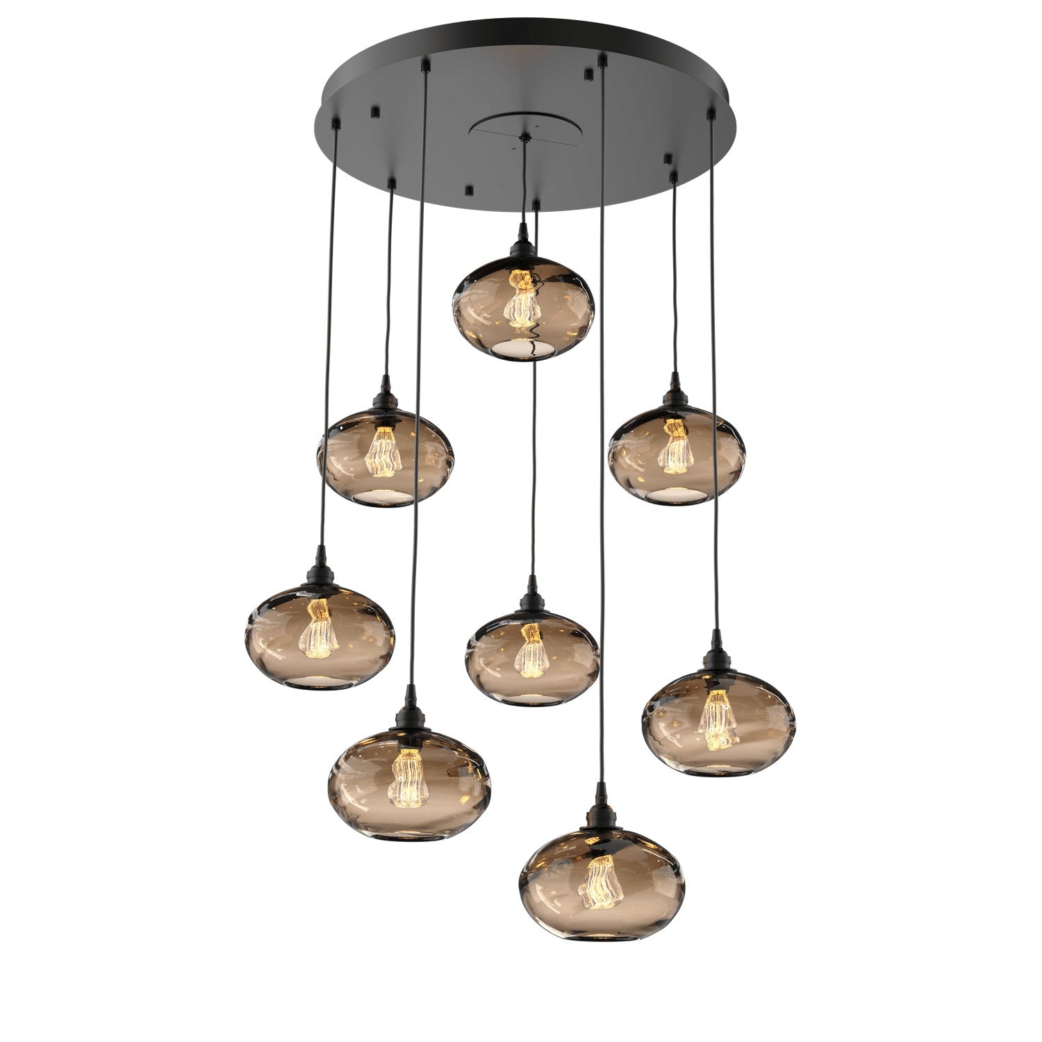 Hammerton Studio - CHB0036-08-MB-OB-C01-E2 - Eight Light Pendant - Coppa - Matte Black