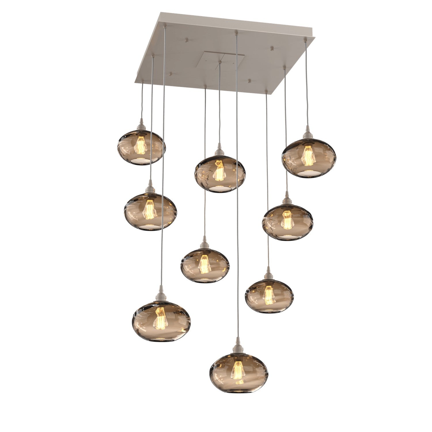 Hammerton Studio - CHB0036-09-BS-OB-C01-E2 - Nine Light Pendant - Coppa - Beige Silver