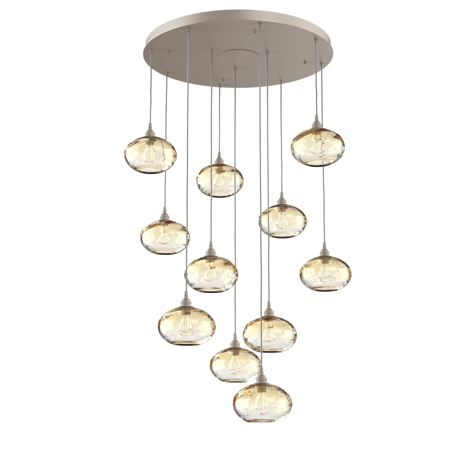 Hammerton Studio - CHB0036-11-BS-OA-C01-E2 - 11 Light Pendant - Coppa - Beige Silver