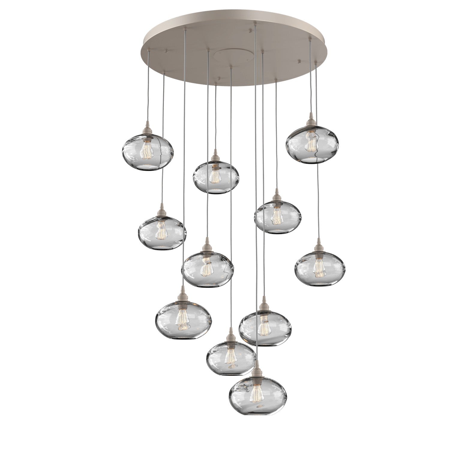 Hammerton Studio - CHB0036-11-BS-OC-C01-E2 - 11 Light Pendant - Coppa - Beige Silver