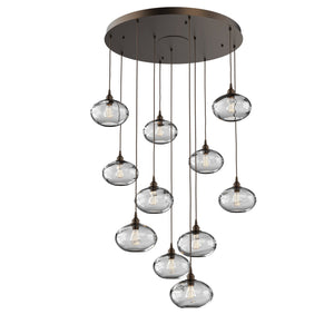 Hammerton Studio - CHB0036-11-FB-OC-C01-E2 - 11 Light Pendant - Coppa - Flat Bronze