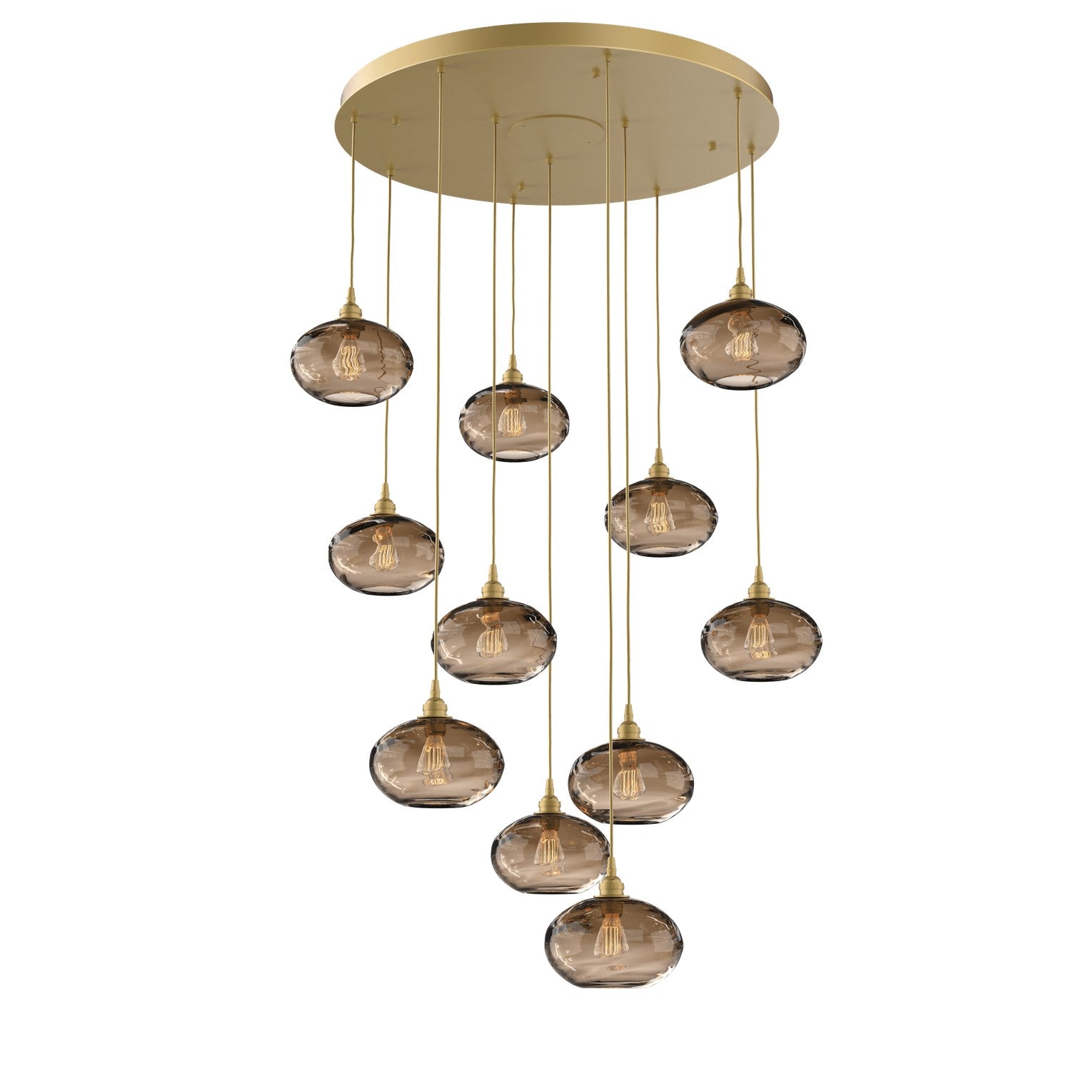 Hammerton Studio - CHB0036-11-GB-OB-C01-E2 - 11 Light Pendant - Coppa - Gilded Brass