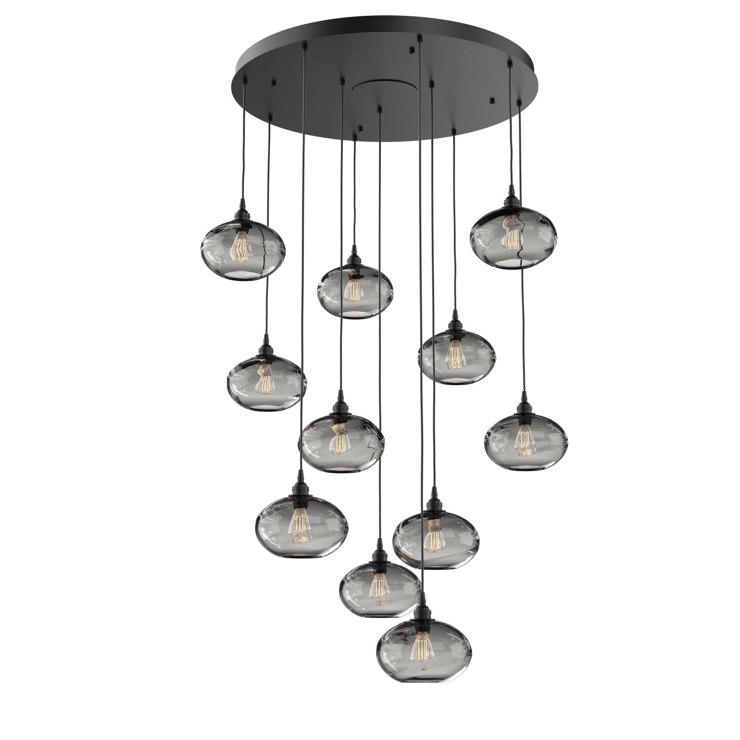 Hammerton Studio - CHB0036-11-MB-OS-C01-E2 - 11 Light Pendant - Coppa - Matte Black