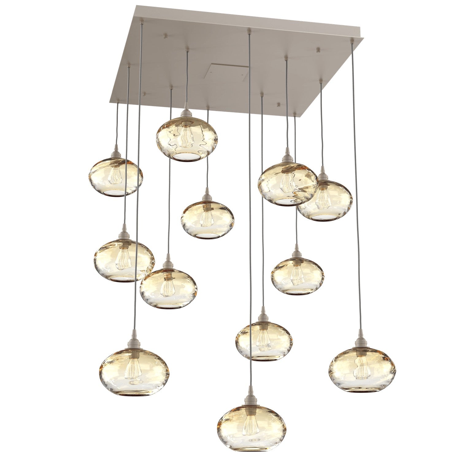 Hammerton Studio - CHB0036-12-BS-OA-C01-E2 - 12 Light Pendant - Coppa - Beige Silver