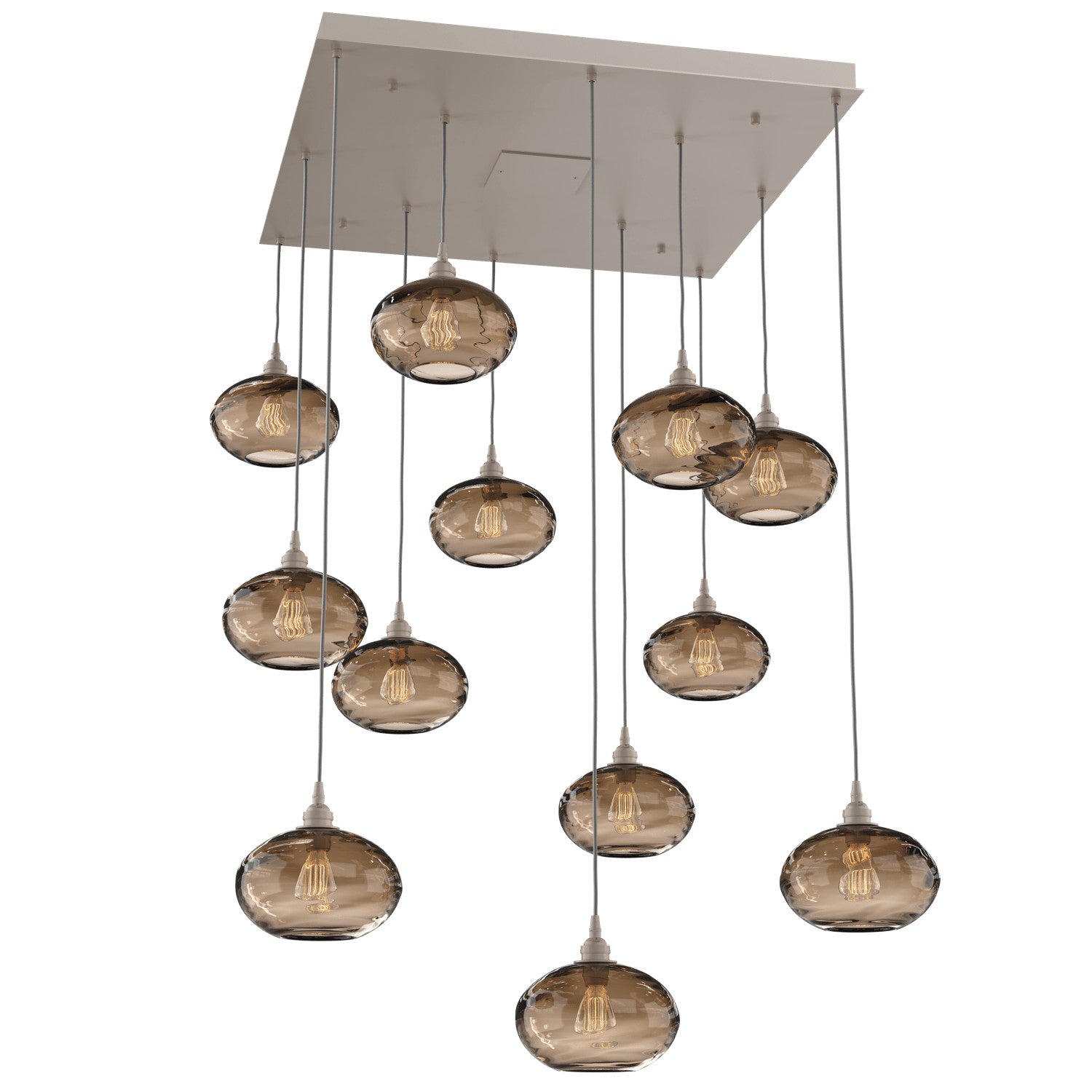 Hammerton Studio - CHB0036-12-BS-OB-C01-E2 - 12 Light Pendant - Coppa - Beige Silver