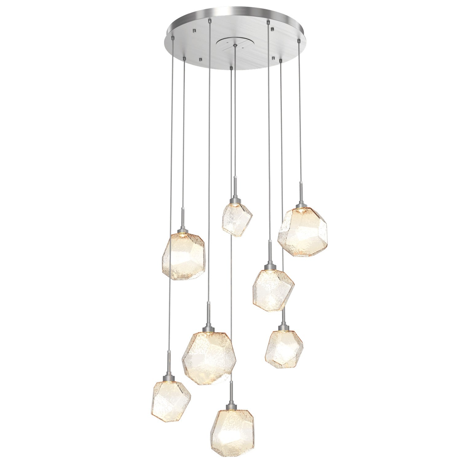 Hammerton Studio - CHB0039-08-SN-A-C01-L1 - LED Pendant - Gem - Satin Nickel