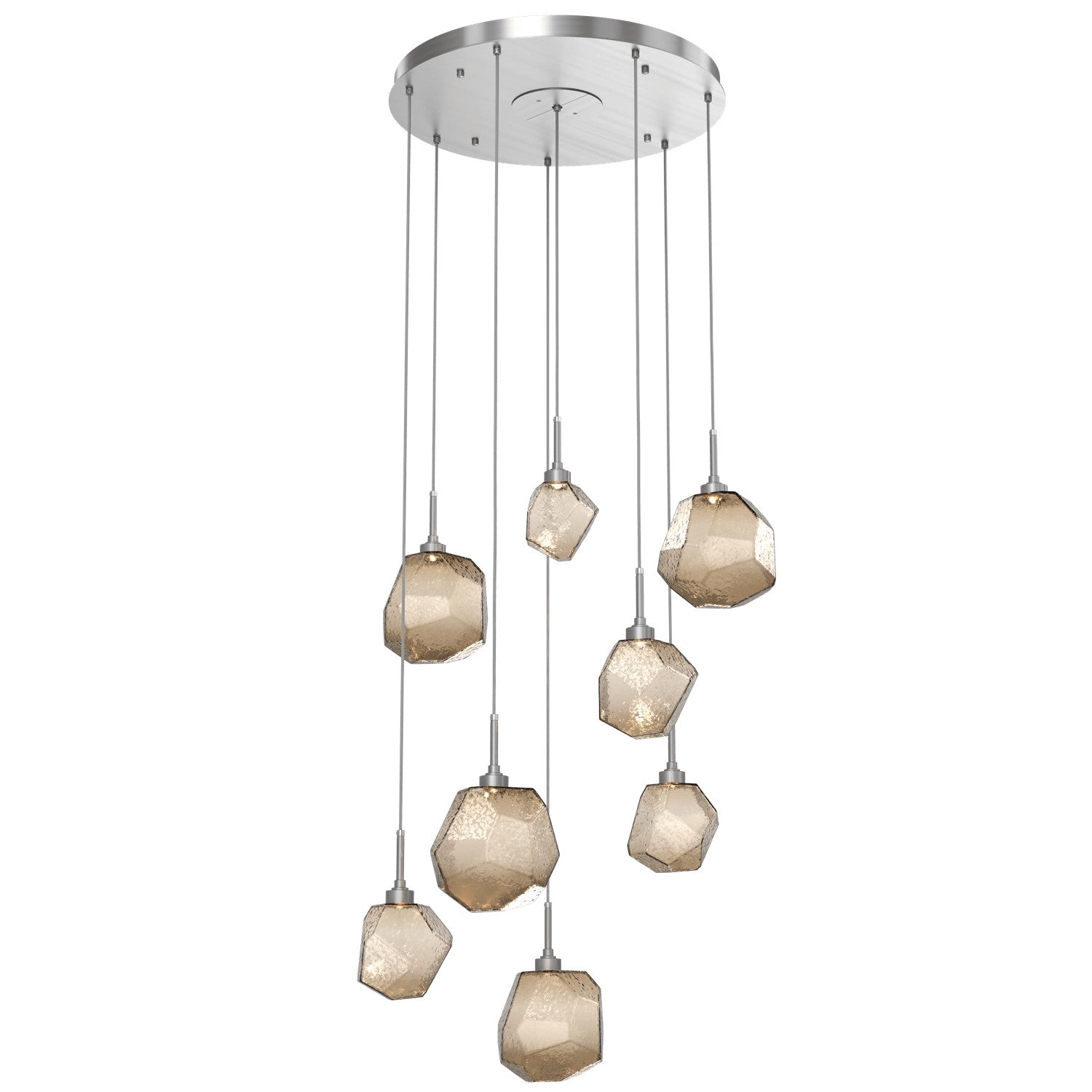 Hammerton Studio - CHB0039-08-SN-B-C01-L3 - LED Pendant - Gem - Satin Nickel