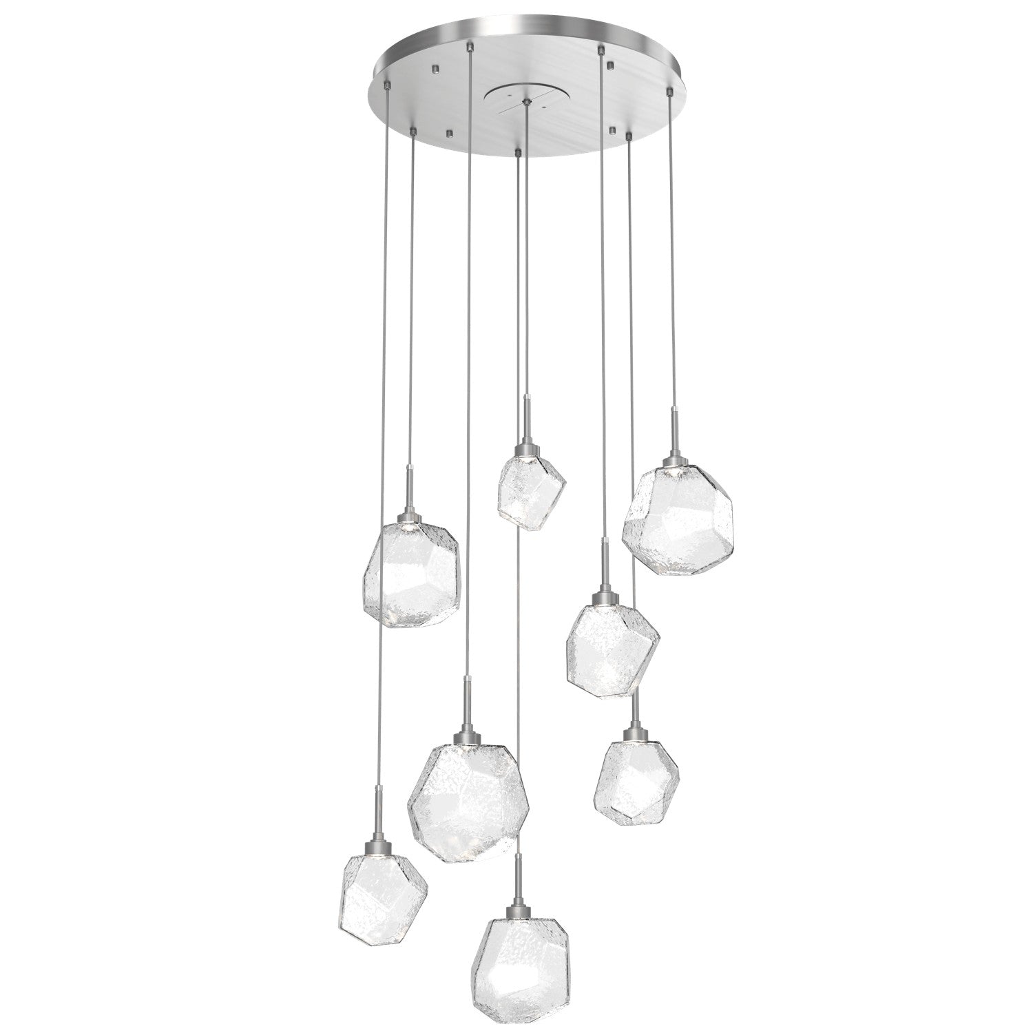 Hammerton Studio - CHB0039-08-SN-C-C01-L1 - LED Pendant - Gem - Satin Nickel