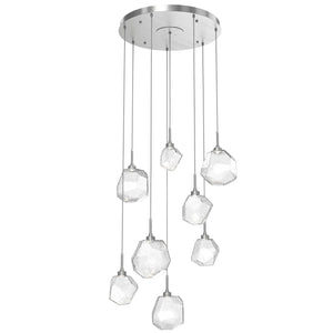 Hammerton Studio - CHB0039-08-SN-C-C01-L1 - LED Pendant - Gem - Satin Nickel