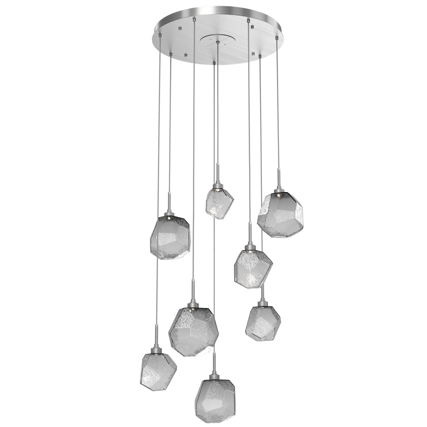 Hammerton Studio - CHB0039-08-SN-S-C01-L3 - LED Pendant - Gem - Satin Nickel