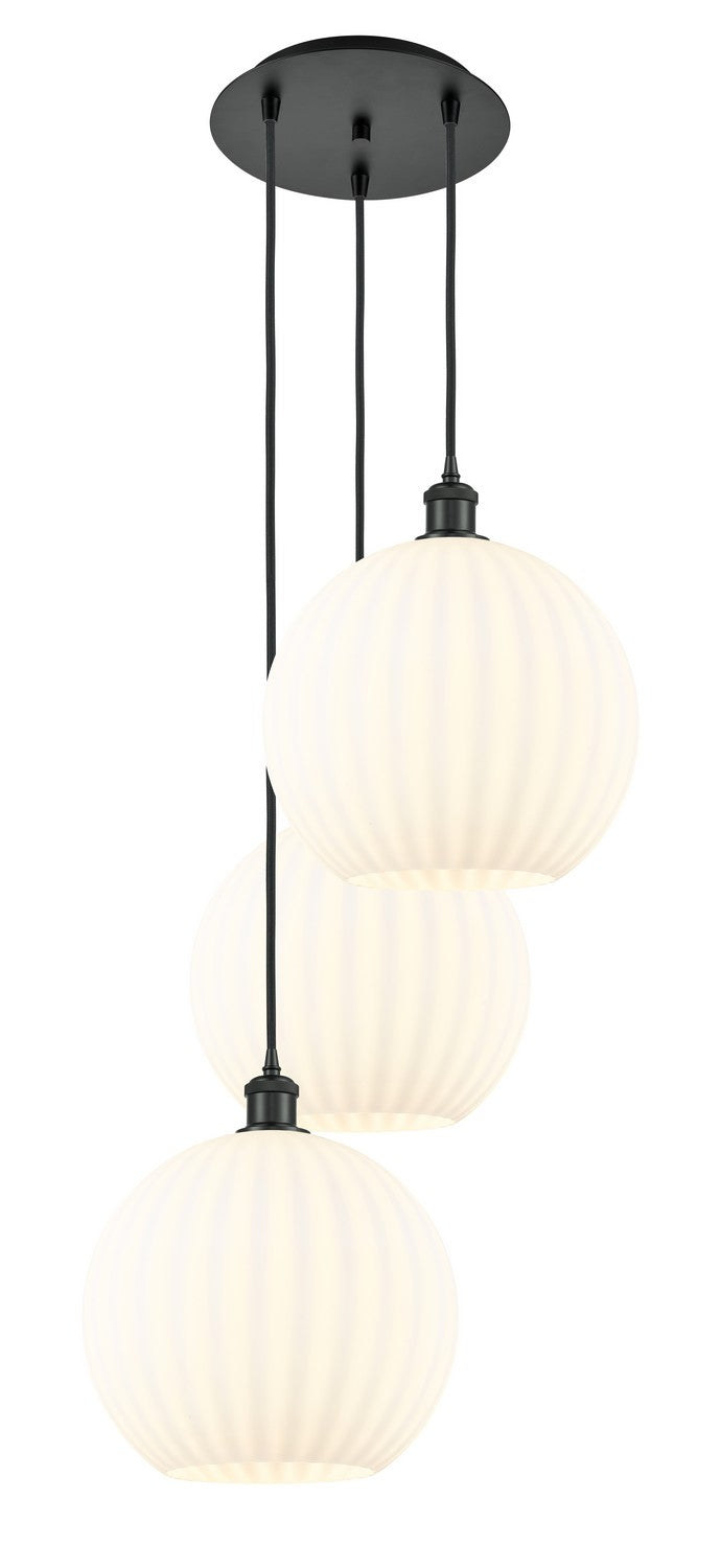 Innovations - 113B-3P-BK-G1217-12WV - LED Pendant - Ballston - Matte Black