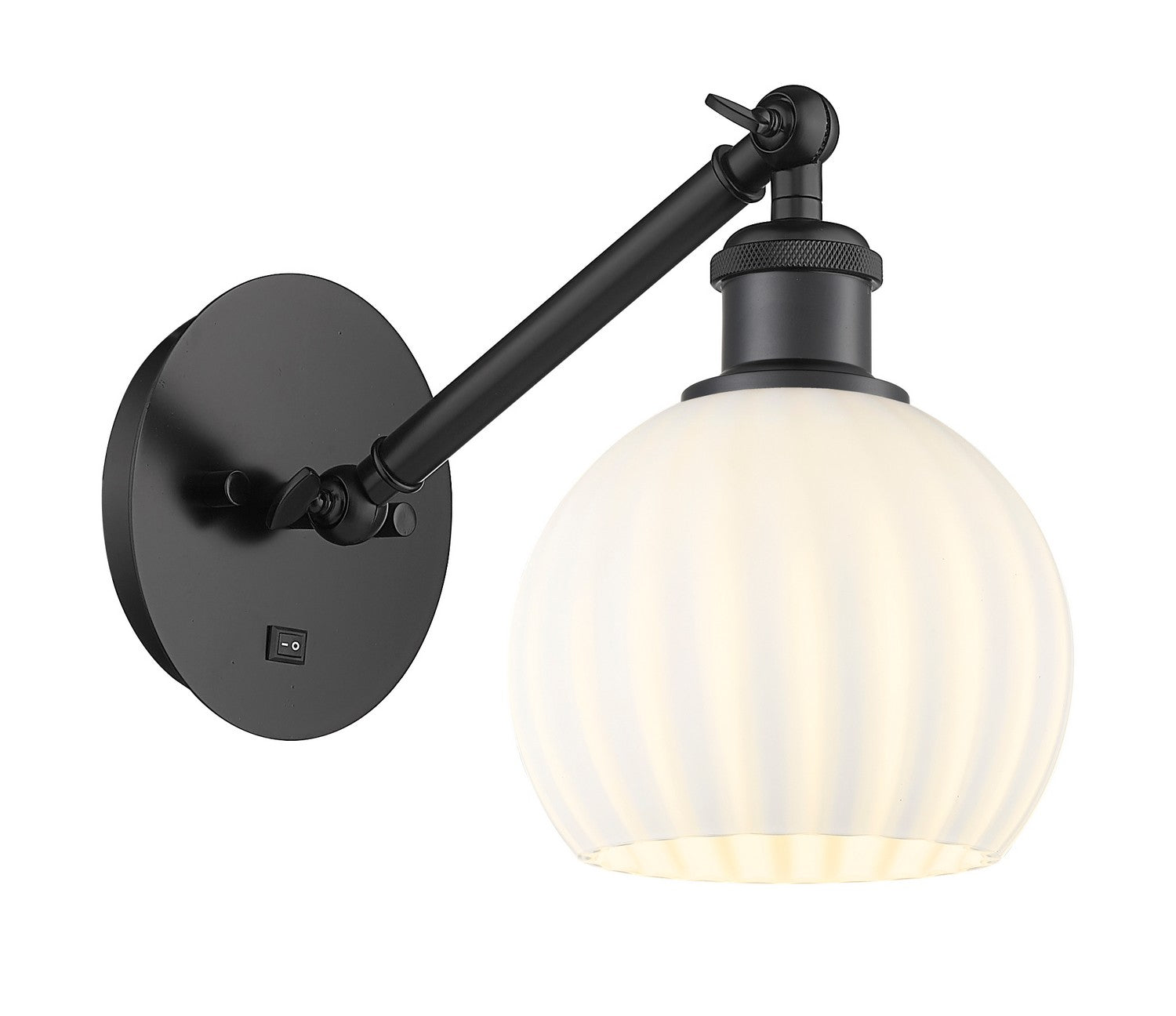 Innovations - 317-1W-BK-G1217-6WV - LED Wall Sconce - Ballston - Matte Black