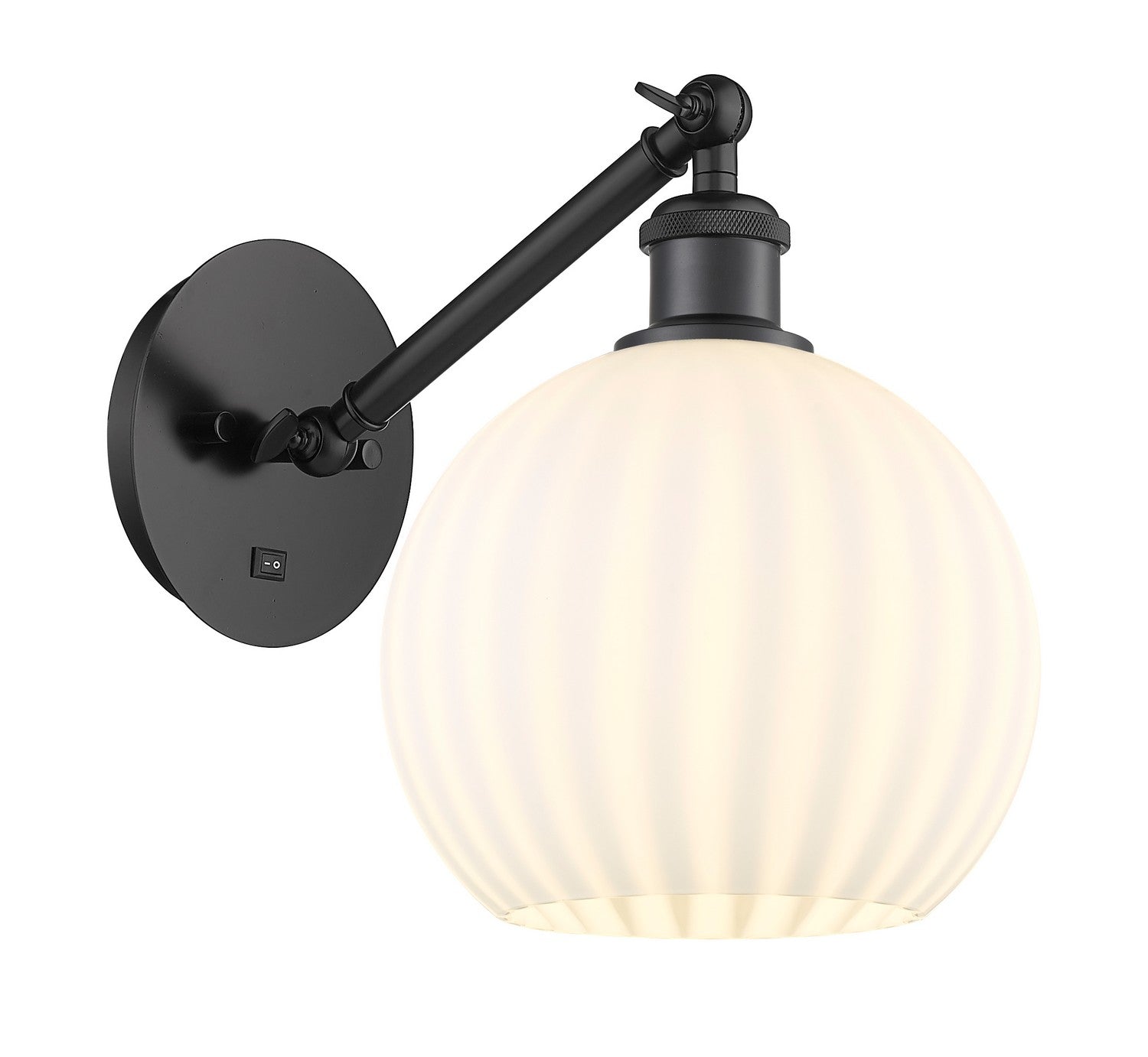 Innovations - 317-1W-BK-G1217-8WV - LED Wall Sconce - Ballston - Matte Black