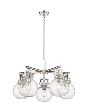 Innovations - 411-5CR-PN-G410-7SDY - Five Light Chandelier - Downtown Urban - Polished Nickel