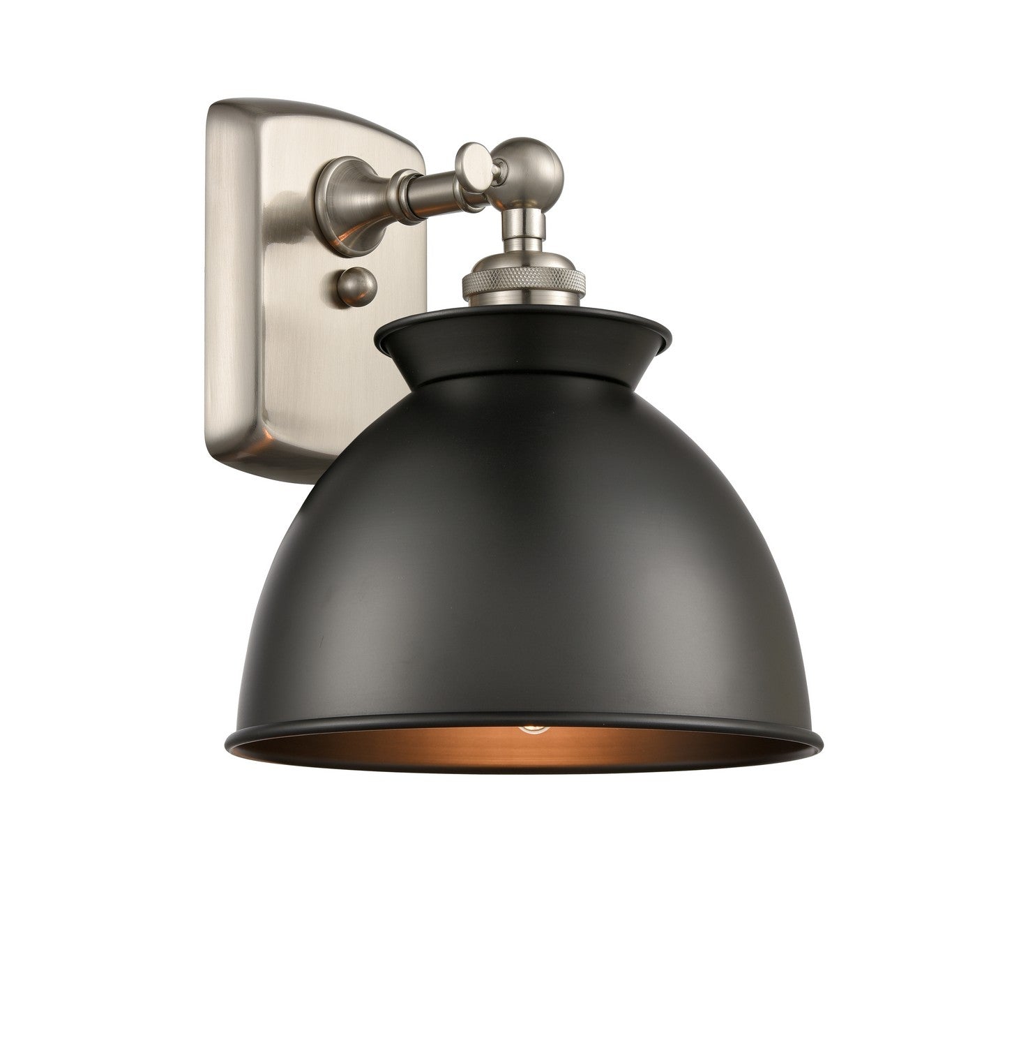 Innovations - 516-1W-SN-M14-BK - One Light Wall Sconce - Ballston - Brushed Satin Nickel