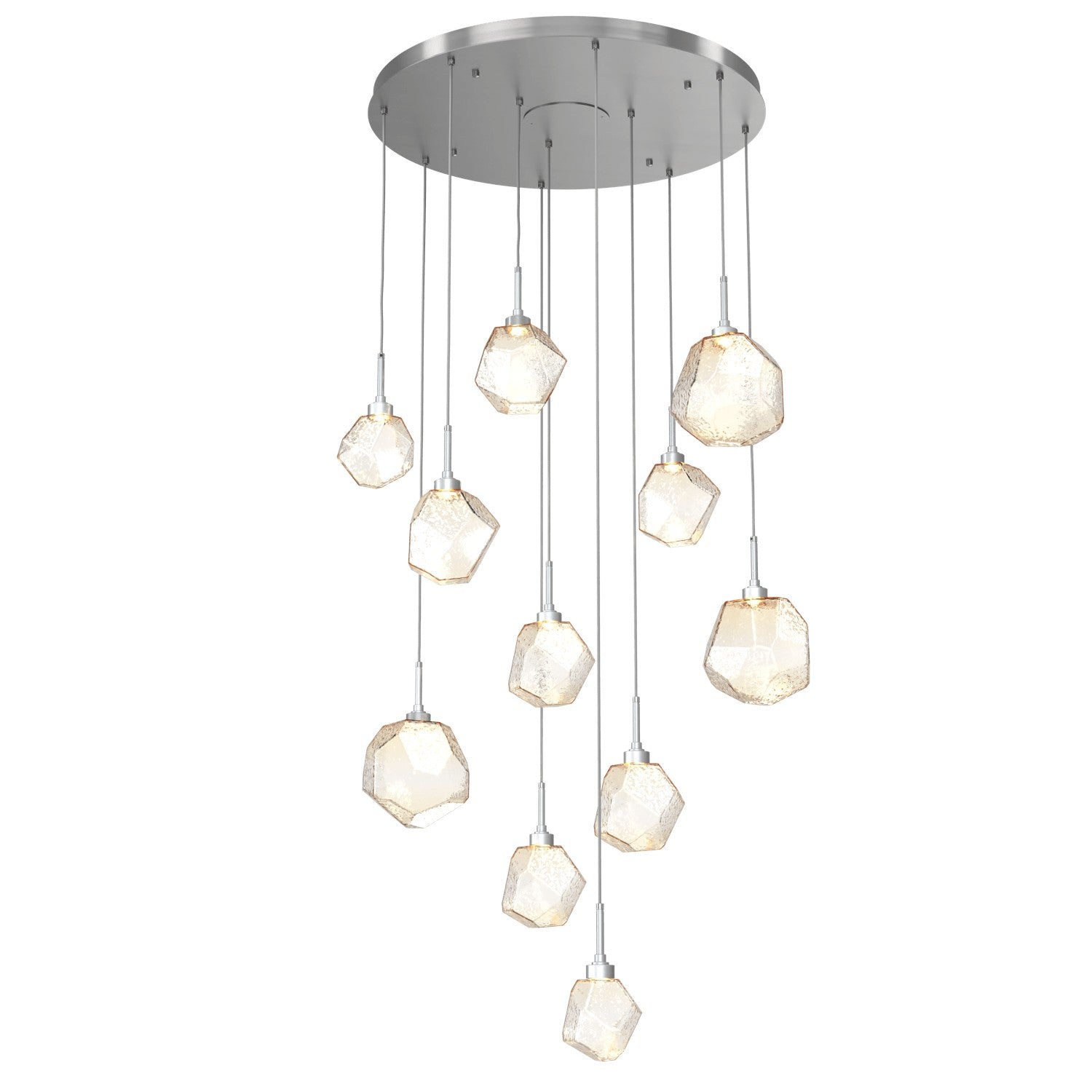 Hammerton Studio - CHB0039-11-SN-A-C01-L1 - LED Pendant - Gem - Satin Nickel