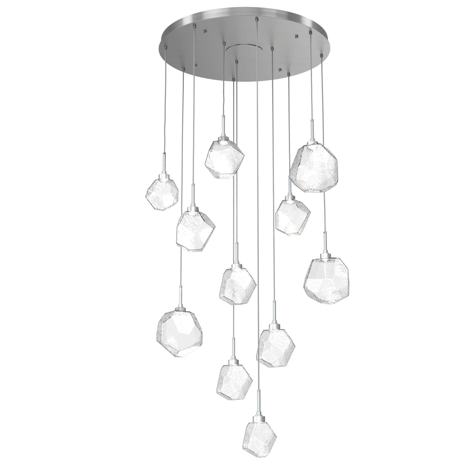 Hammerton Studio - CHB0039-11-SN-C-C01-L3 - LED Pendant - Gem - Satin Nickel