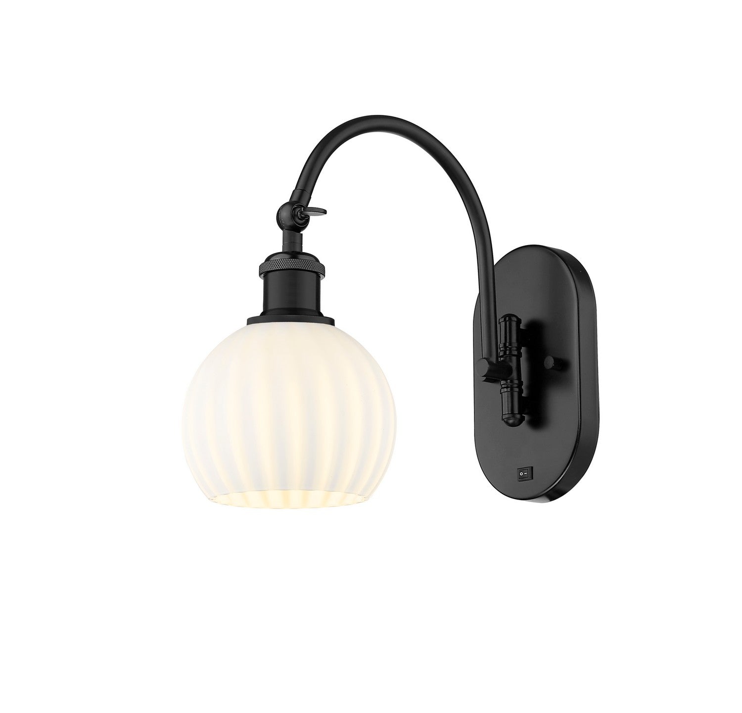 Innovations - 518-1W-BK-G1217-6WV - LED Wall Sconce - Ballston - Matte Black