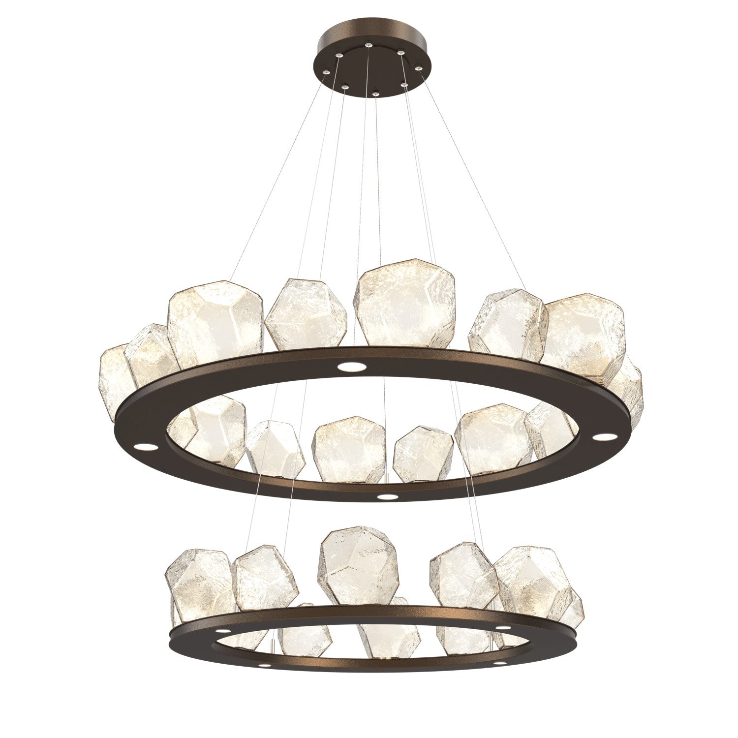 Hammerton Studio - CHB0039-2B-FB-A-CA1-L1 - LED Chandelier - Gem - Flat Bronze