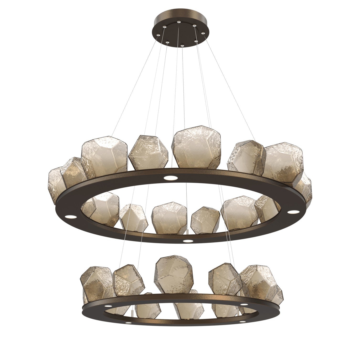 Hammerton Studio - CHB0039-2B-FB-B-CA1-L3 - LED Chandelier - Gem - Flat Bronze