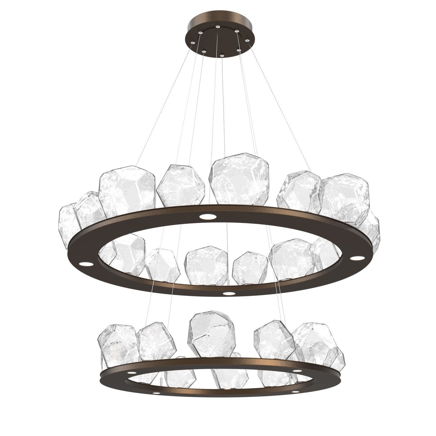 Hammerton Studio - CHB0039-2B-FB-C-CA1-L1 - LED Chandelier - Gem - Flat Bronze