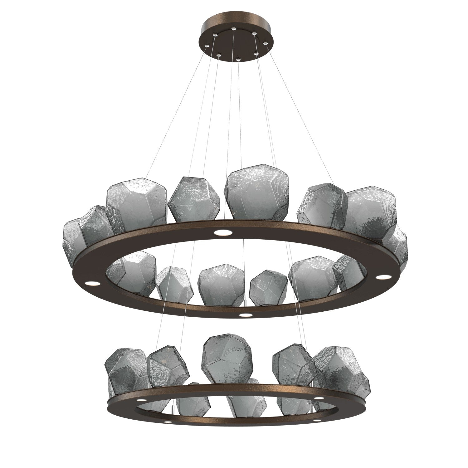 Hammerton Studio - CHB0039-2B-FB-S-CA1-L1 - LED Chandelier - Gem - Flat Bronze