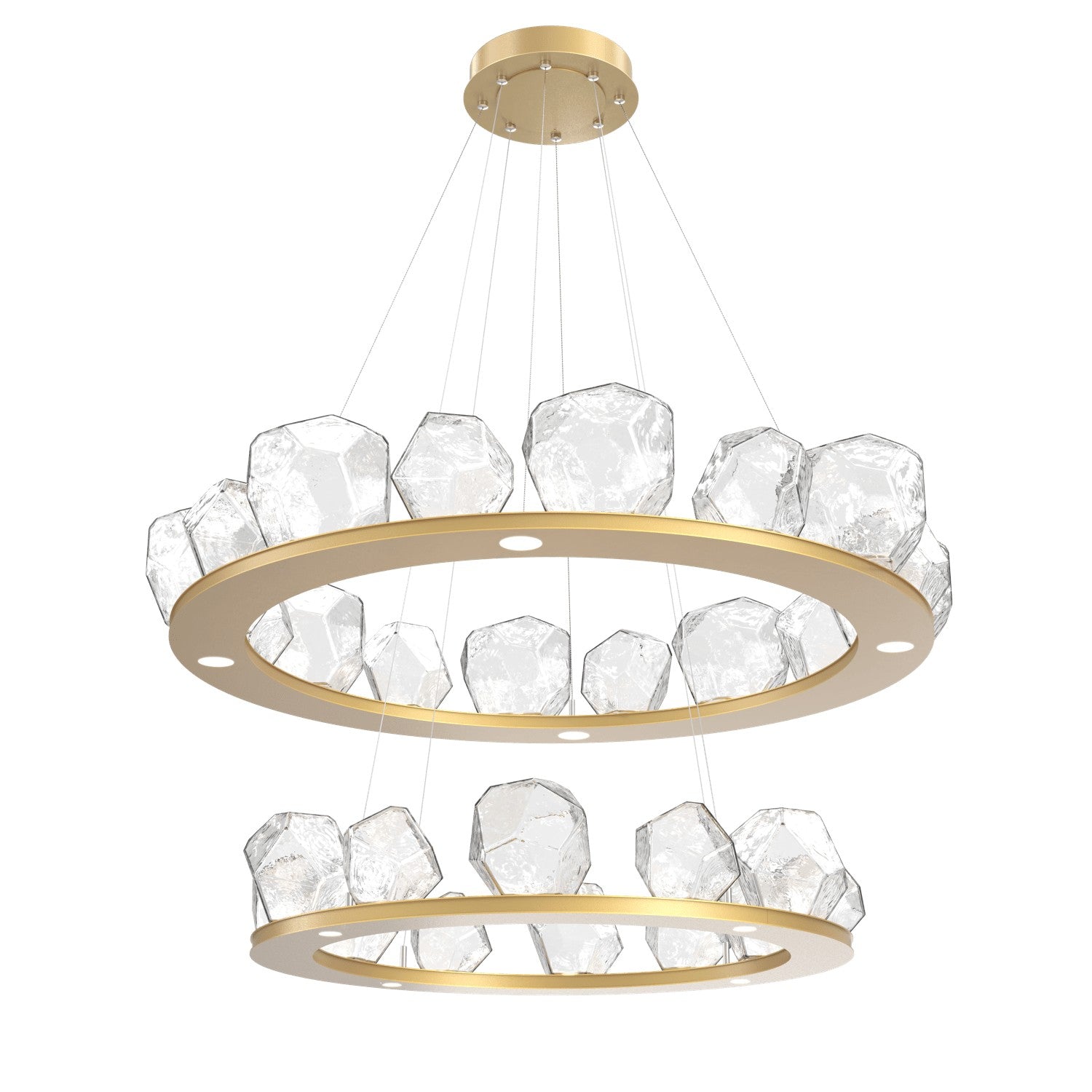 Hammerton Studio - CHB0039-2B-GB-C-CA1-L1 - LED Chandelier - Gem - Gilded Brass