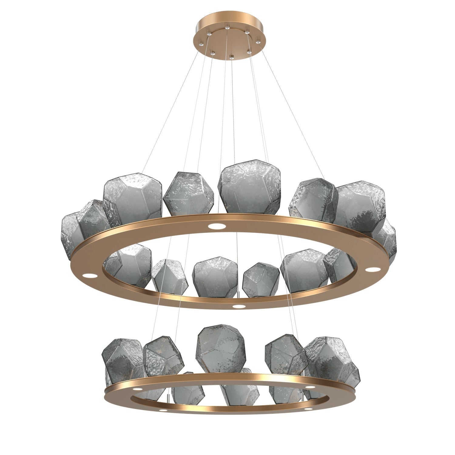 Hammerton Studio - CHB0039-2B-NB-S-CA1-L1 - LED Chandelier - Gem - Novel Brass