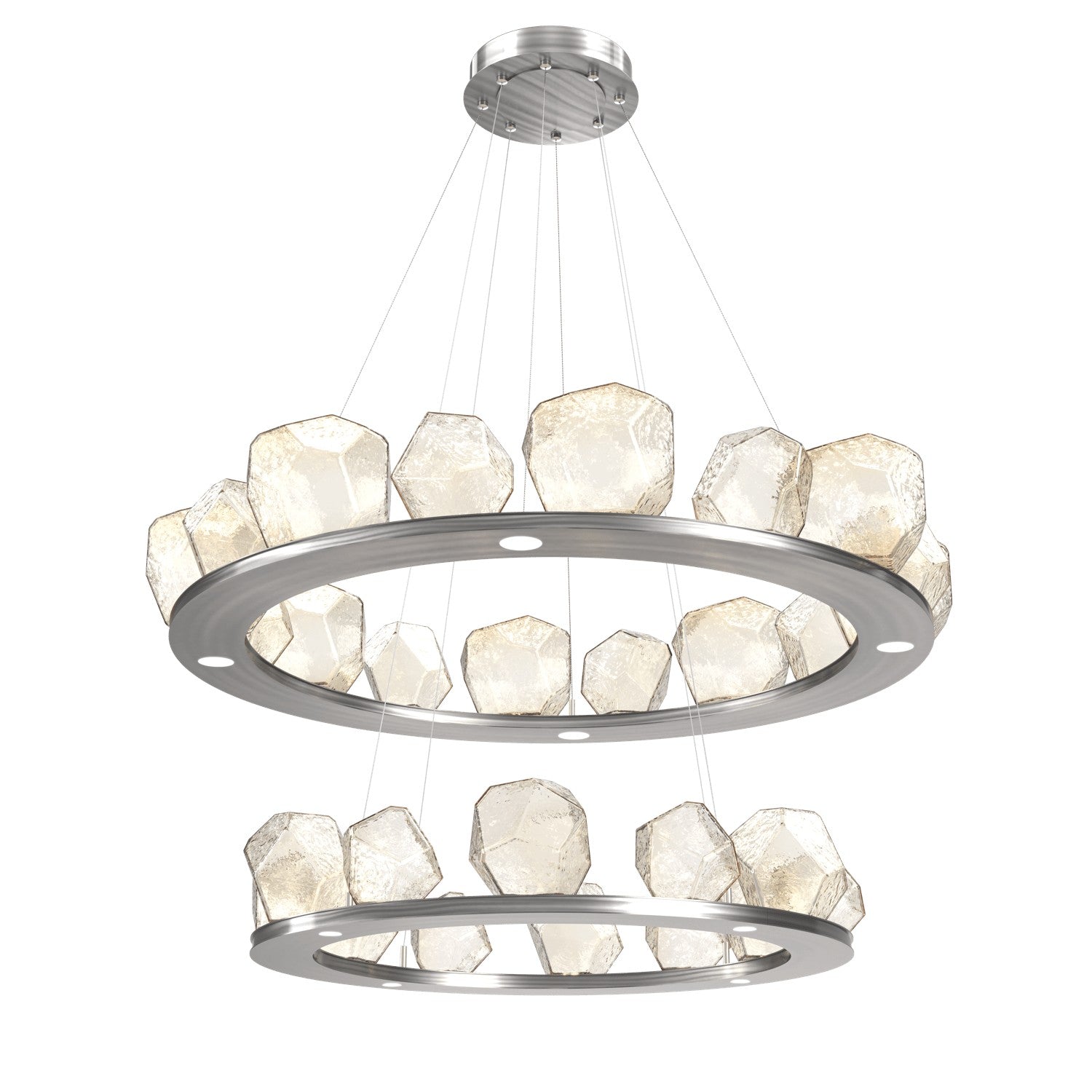 Hammerton Studio - CHB0039-2B-SN-A-CA1-L1 - LED Chandelier - Gem - Satin Nickel