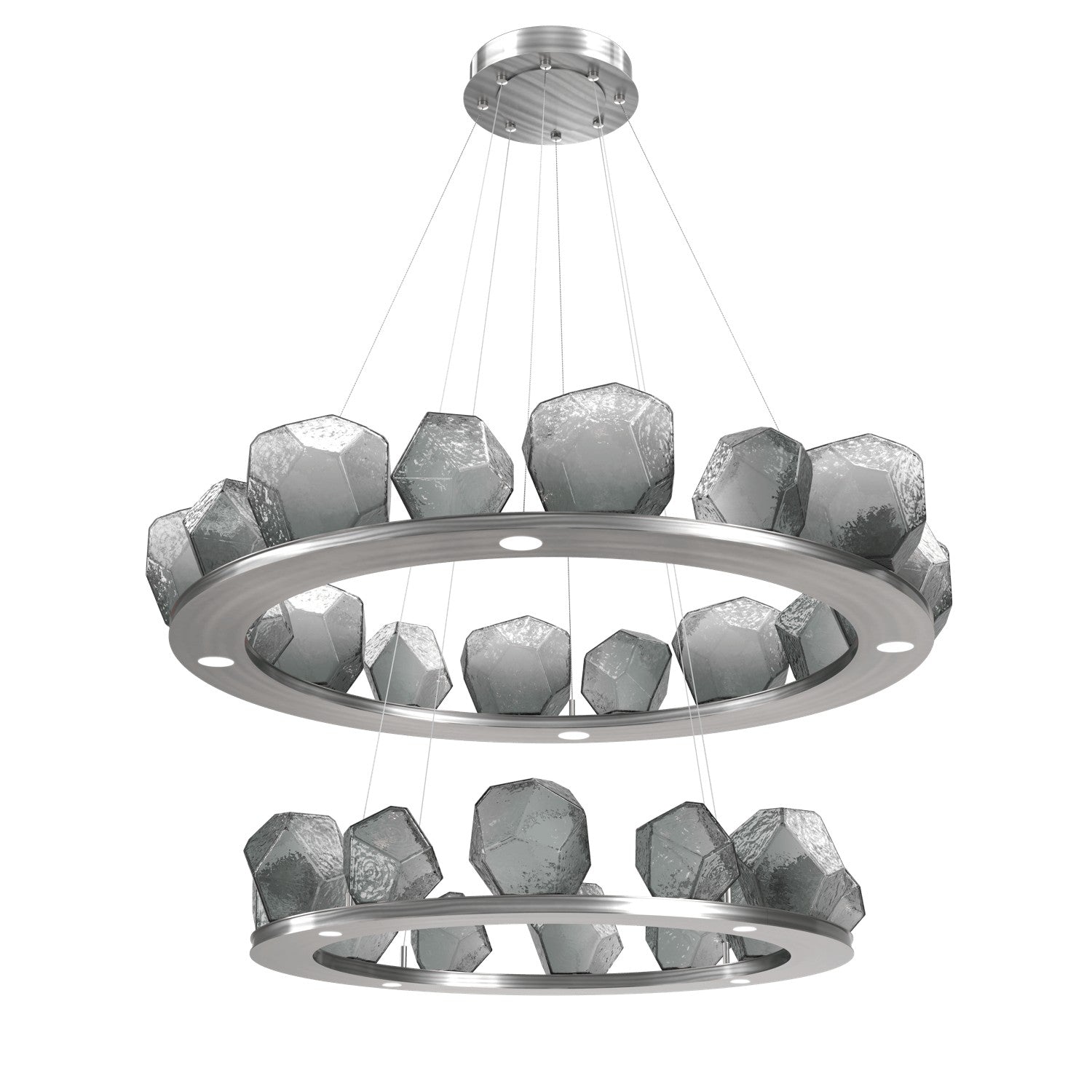 Hammerton Studio - CHB0039-2B-SN-S-CA1-L1 - LED Chandelier - Gem - Satin Nickel