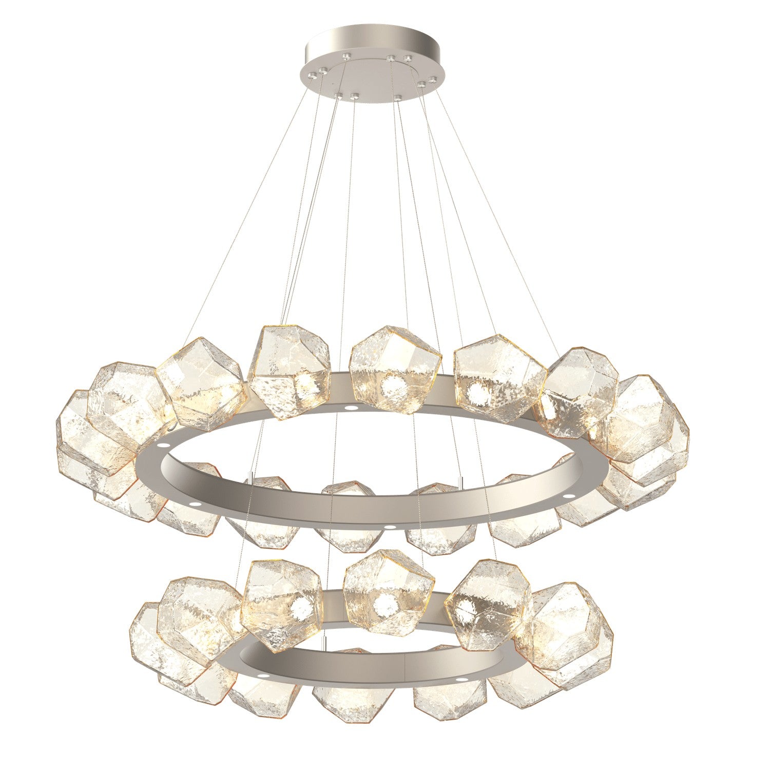 Hammerton Studio - CHB0039-2T-BS-A-CA1-L1 - LED Chandelier - Gem - Beige Silver