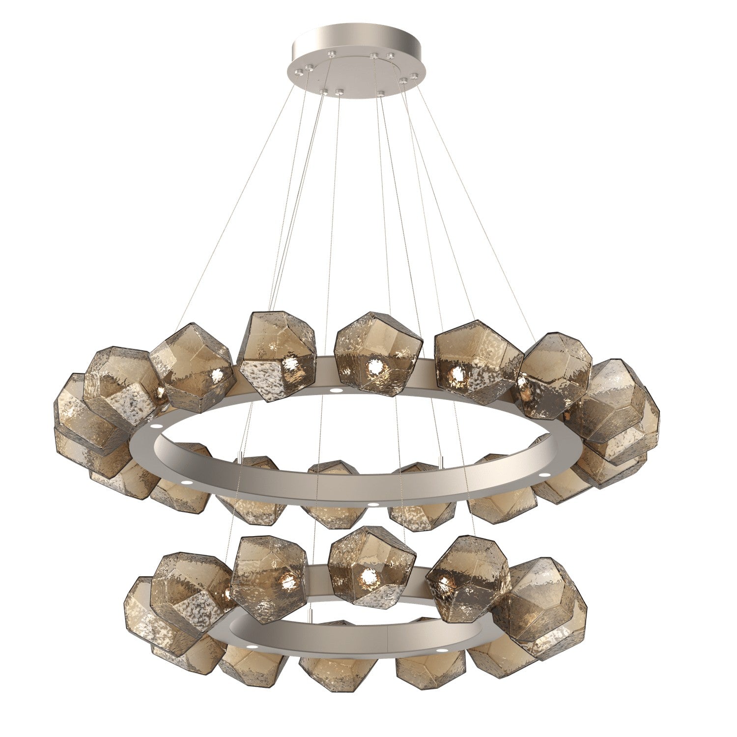 Hammerton Studio - CHB0039-2T-BS-B-CA1-L1 - LED Chandelier - Gem - Beige Silver