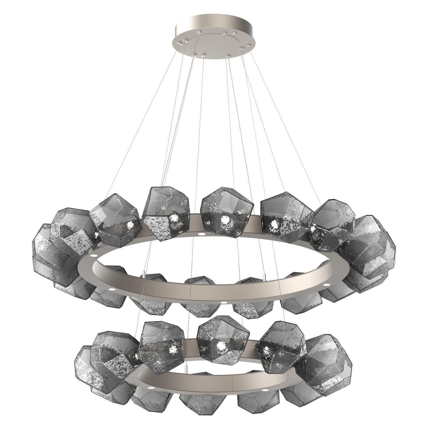 Hammerton Studio - CHB0039-2T-BS-S-CA1-L1 - LED Chandelier - Gem - Beige Silver