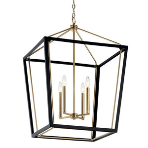 Kichler - 52620CPZBK - Four Light Foyer Pendant - Delvin - Champagne Bronze