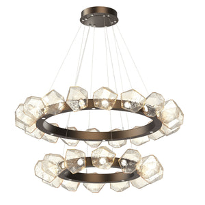 Hammerton Studio - CHB0039-2T-FB-A-CA1-L1 - LED Chandelier - Gem - Flat Bronze