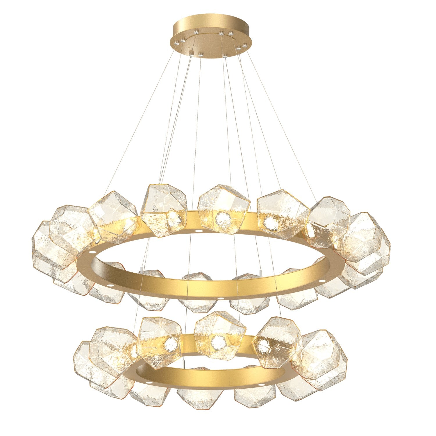 Hammerton Studio - CHB0039-2T-GB-A-CA1-L1 - LED Chandelier - Gem - Gilded Brass