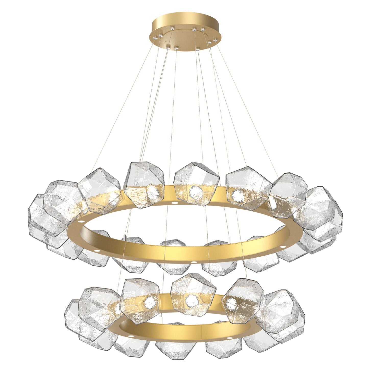 Hammerton Studio - CHB0039-2T-GB-C-CA1-L1 - LED Chandelier - Gem - Gilded Brass