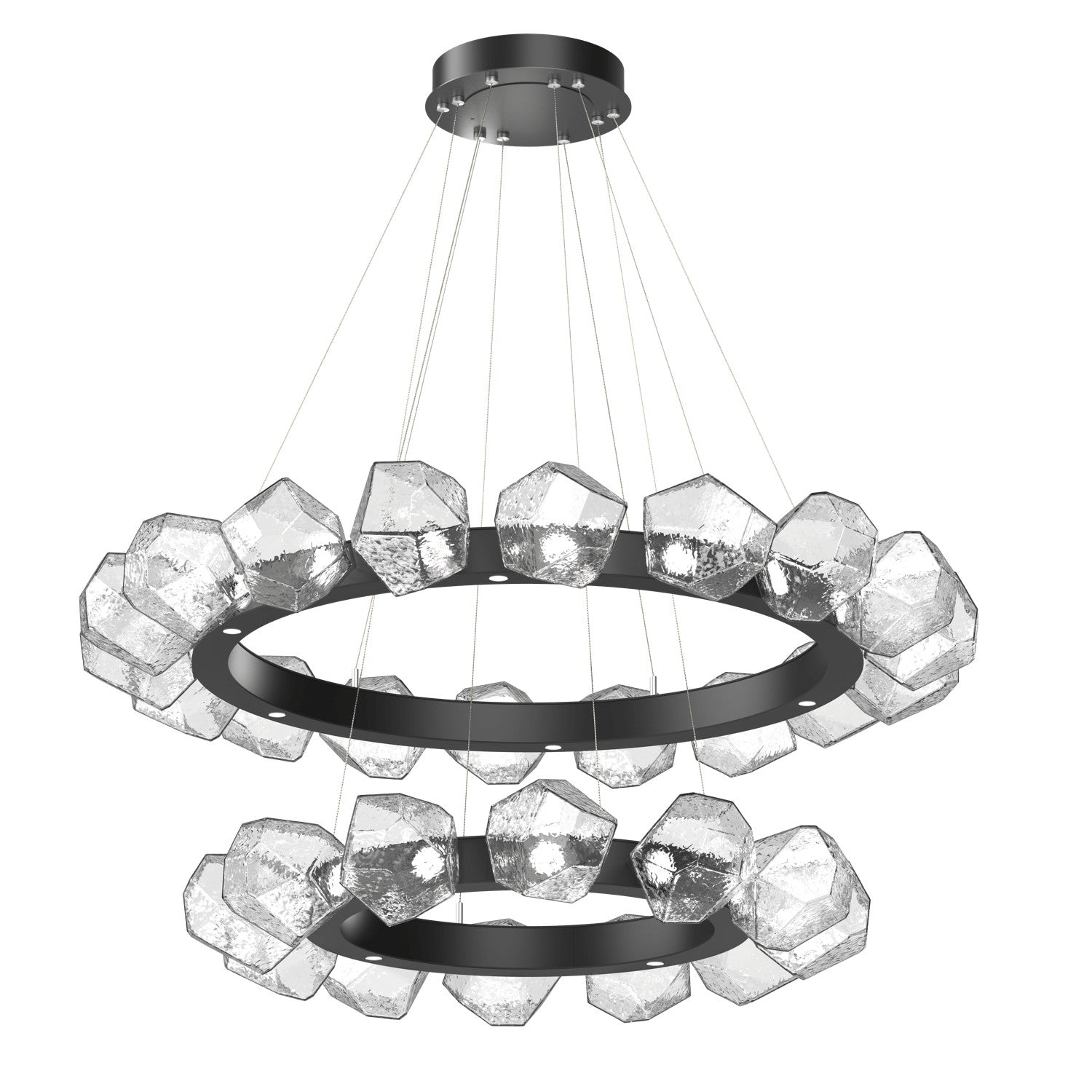 Hammerton Studio - CHB0039-2T-MB-C-CA1-L1 - LED Chandelier - Gem - Matte Black