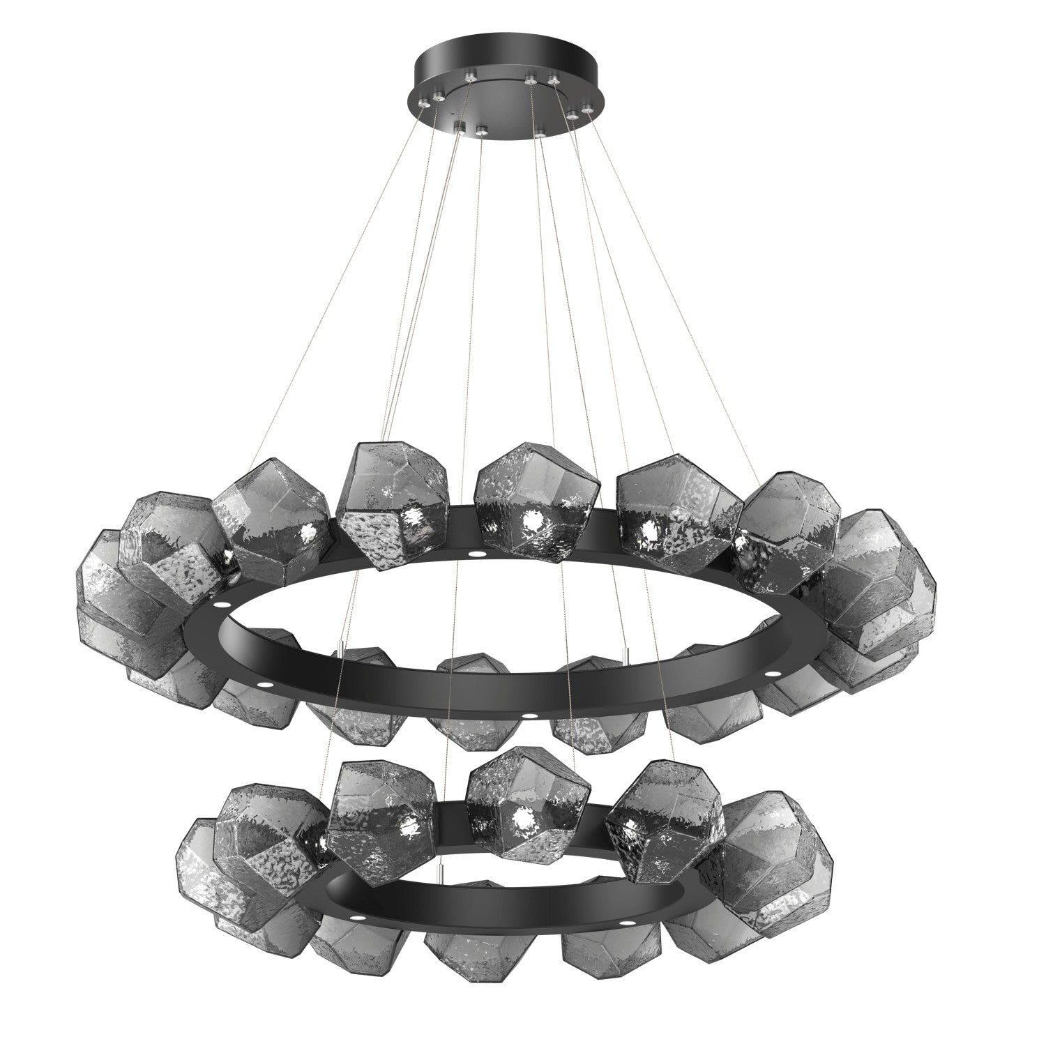 Hammerton Studio - CHB0039-2T-MB-S-CA1-L1 - LED Chandelier - Gem - Matte Black